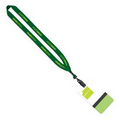 3/4" Polyester Lanyard With Bulldog Clip & 3"x5" Plastic Badge